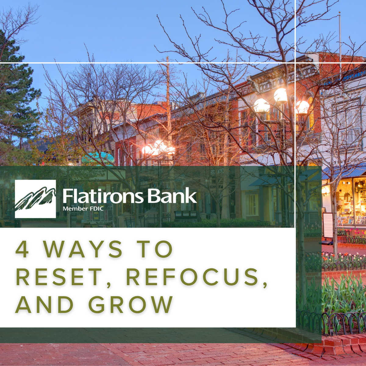 4 WAYS TO RESET, REFOCUS, AND GROW (LinkedIn Post)